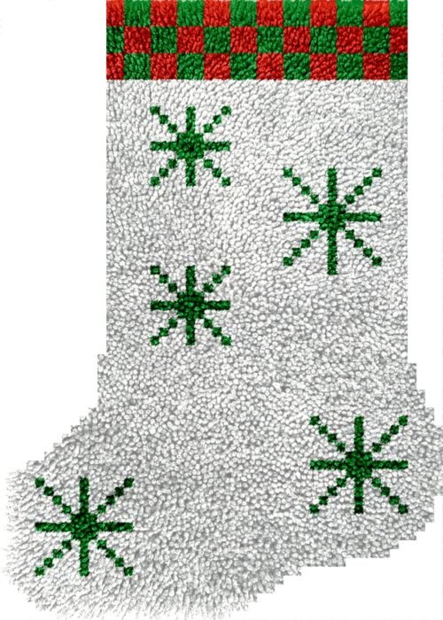 green-sparkle-latch-hook-stockings-kit-390709.jpg Green Sparkle - Latch Hook Stockings Kit
