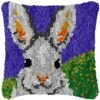 Grey Bunny - Latch Hook Pillow Kit