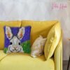 Grey Bunny - Latch Hook Pillow Kit