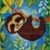 Hanging Sloth - Latch Hook Rug Kit