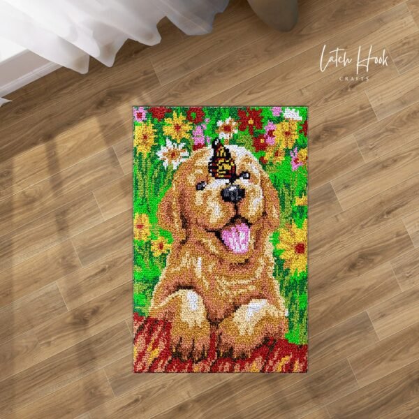 Happy Puppy - Latch Hook Rug Kit