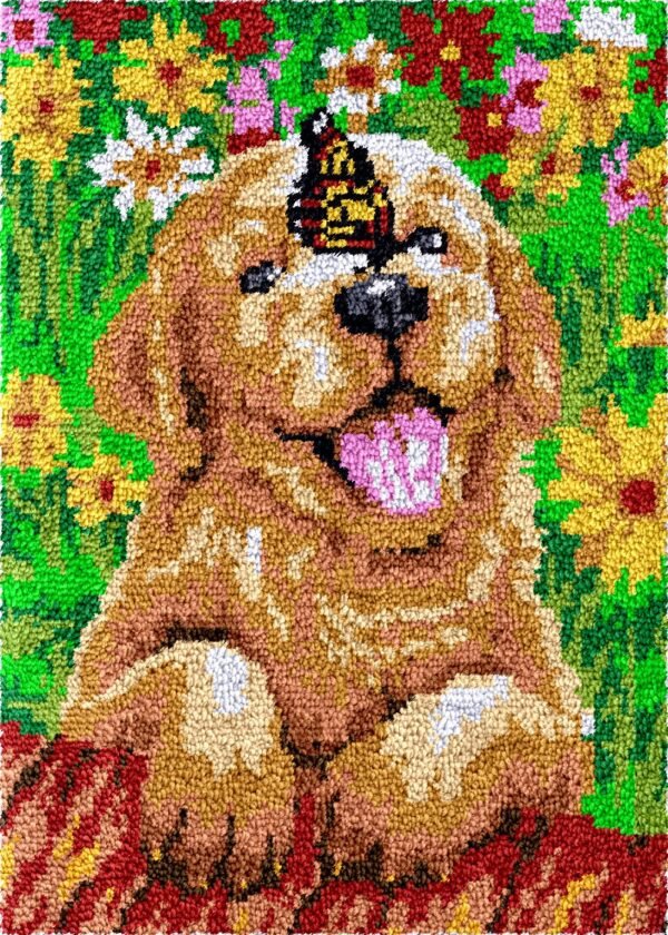 Happy Puppy - Latch Hook Rug Kit