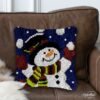 Happy Snowman - Latch Hook Pillow Kit