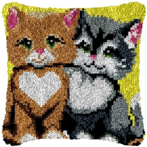 heartful-kittens-latch-hook-pillowcase-kit-904354.jpg Heartful Kittens - Latch Hook Pillow Kit