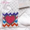 Hearts and Stripes - Latch Hook Pillow Kit
