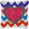 Hearts and Stripes - Latch Hook Pillow Kit