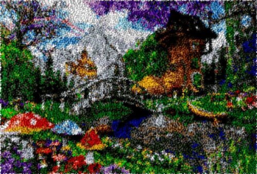 Hobbit Town - Latch Hook Rug Kit
