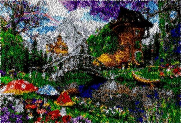 Hobbit Town - Latch Hook Rug Kit
