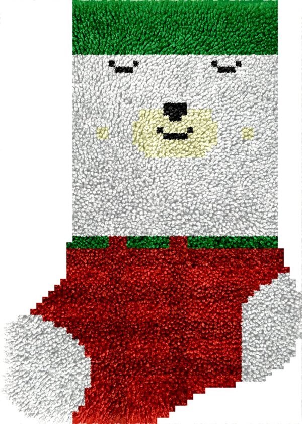 Holiday Bear - Latch Hook Stockings Kit