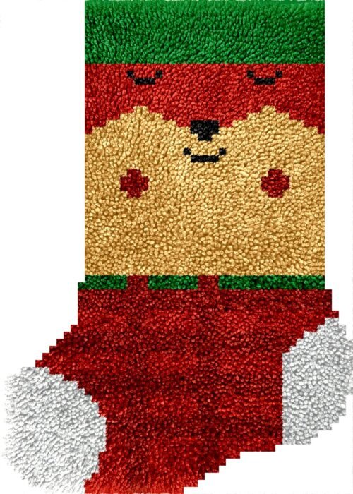 Holiday Fox - Latch Hook Stockings Kit