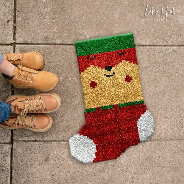 Holiday Fox - Latch Hook Stockings Kit