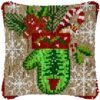 Holiday Mittens - Latch Hook Pillow Kit