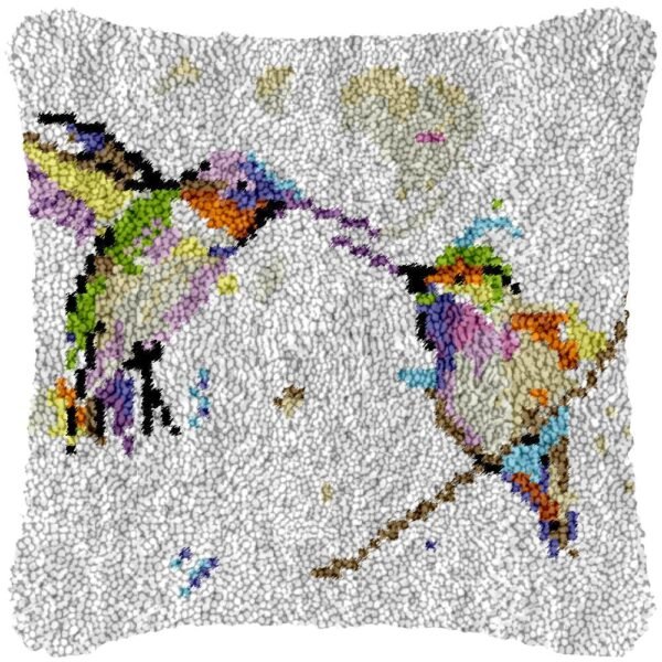 Hummingbirds - Latch Hook Pillow Kit