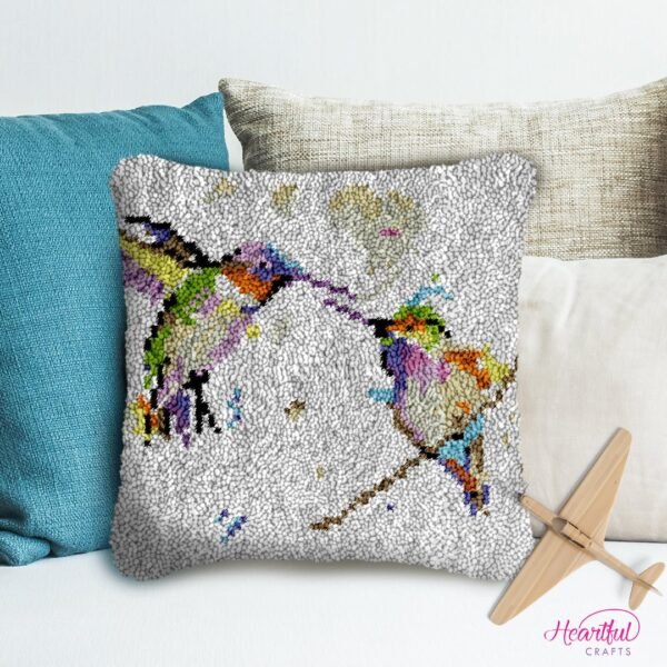 Hummingbirds - Latch Hook Pillow Kit