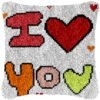 I Heart You - Latch Hook Pillow Kit