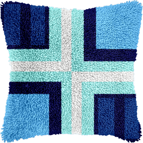 Ice and Indigo - Latch Hook Pillowcase Kit