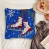 Ice Skate Baby - Latch Hook Pillow Kit