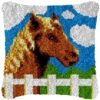 Inquisitive Mare - Latch Hook Pillow Kit