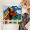 Inquisitive Mare - Latch Hook Pillow Kit