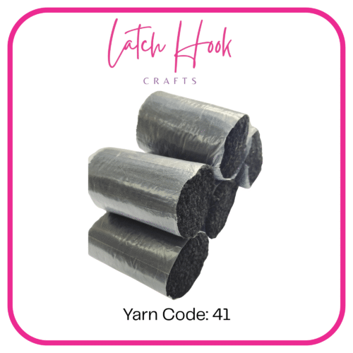 Jet Black Latch Hook Yarn