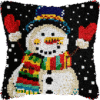 Jolly Snowman - Latch Hook Pillowcase Kit