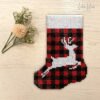 Jumping Reindeer (White) - Latch Hook Stockings Kit
