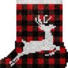 Jumping Reindeer (White) - Latch Hook Stockings Kit
