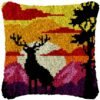 Jungle Sunset - Latch Hook Pillow Kit