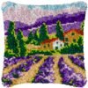 Lavender Estate - Latch Hook Pillow Kit