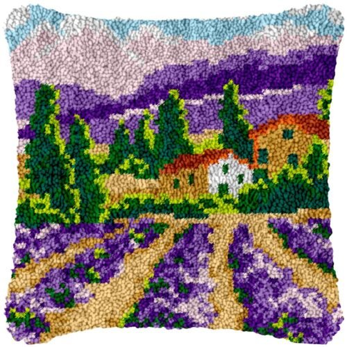 Lavender Estate - Latch Hook Pillow Kit