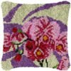 Lavish Orchids - Latch Hook Pillow Kit