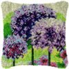 Lilac Cotton Trees - Latch Hook Pillow Kit