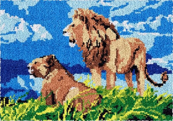 Lioness and her King - Latch Hook Rug kit