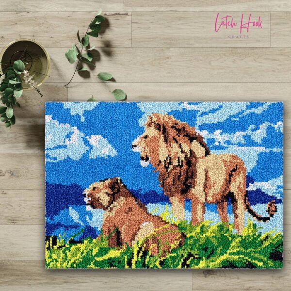 Lioness and her King - Latch Hook Rug kit