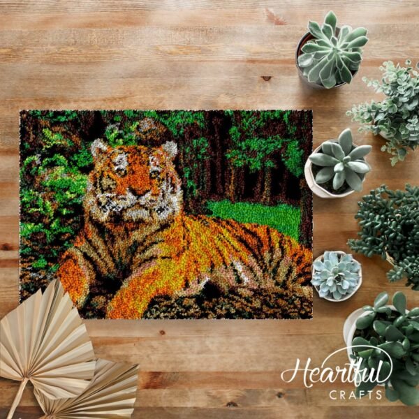 Lone Tiger - Latch Hook Rug Kit
