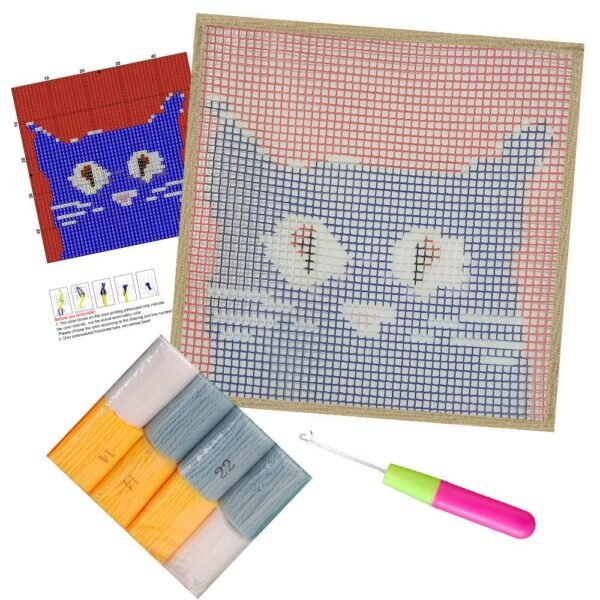 Lost Cat - Latch Hook Kit for Kids