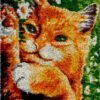 Lounging Kitty - Latch Hook Rug Kit
