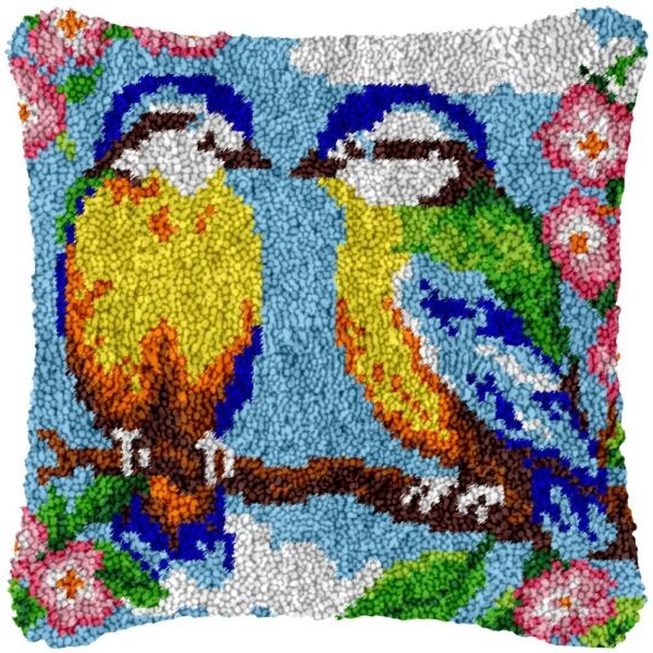 Love Birds - Latch Hook Pillow Kit