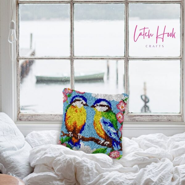 Love Birds - Latch Hook Pillow Kit