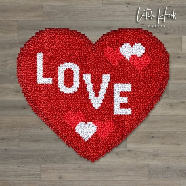 Love Heart - Latch Hook Rug Kit