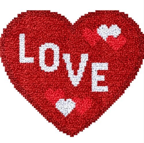 Love Heart - Latch Hook Rug Kit