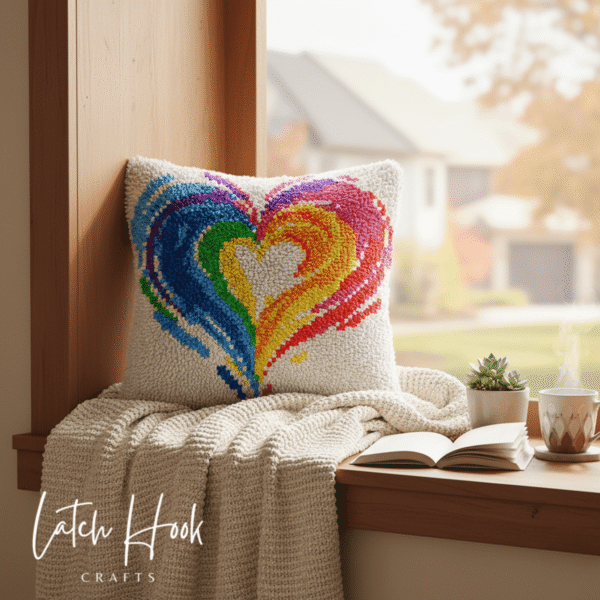 Love in Color - Latch Hook Pillowcase Kit