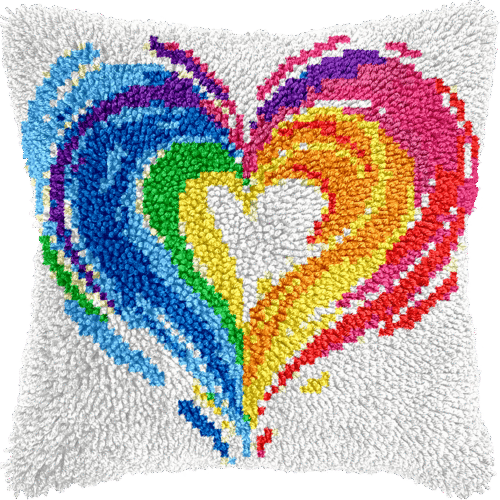 Love in Color - Latch Hook Pillowcase Kit