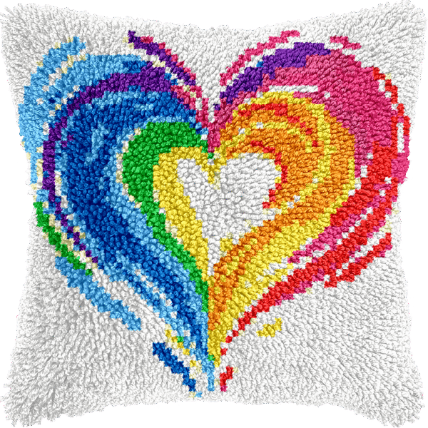 Love in Color - Latch Hook Pillowcase Kit