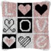 Love Pattern - Latch Hook Pillow Kit