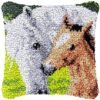 Mare and Foal - Latch Hook Pillow Kit