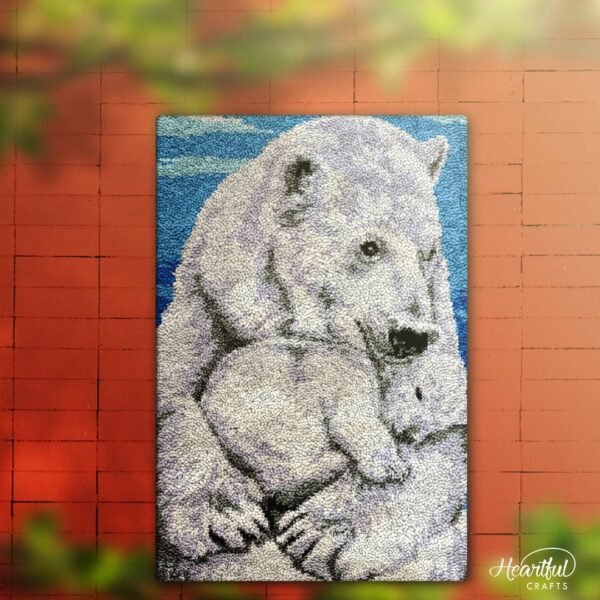 Maternal Polar Bear - Latch Hook Rug Kit