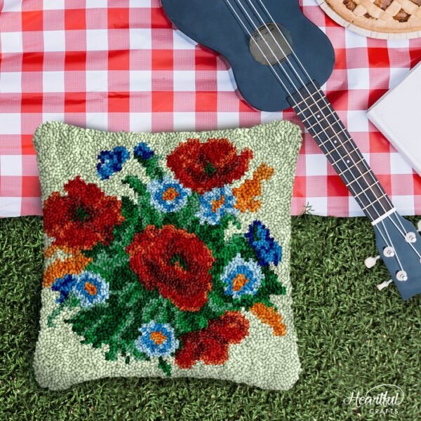 Mixed Bouquet - Latch Hook Pillow Kit