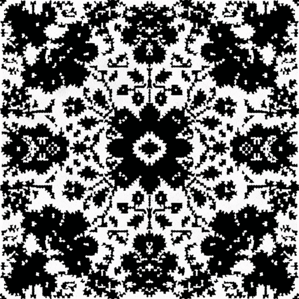 Monochrome Medallion - Latch Hook Pillowcase Kit