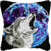 Moonlight Wolf - Latch Hook Pillowcase Kit